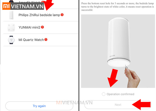 Hướng dẫn kết nối đèn ngủ Philips Xiaomi